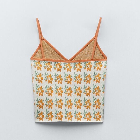 ZARA JACQUARD KNIT TOP  - Picture 9 of 10